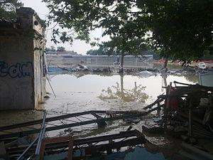 Le stade du Vityaz, inutilisable depuis les innondations