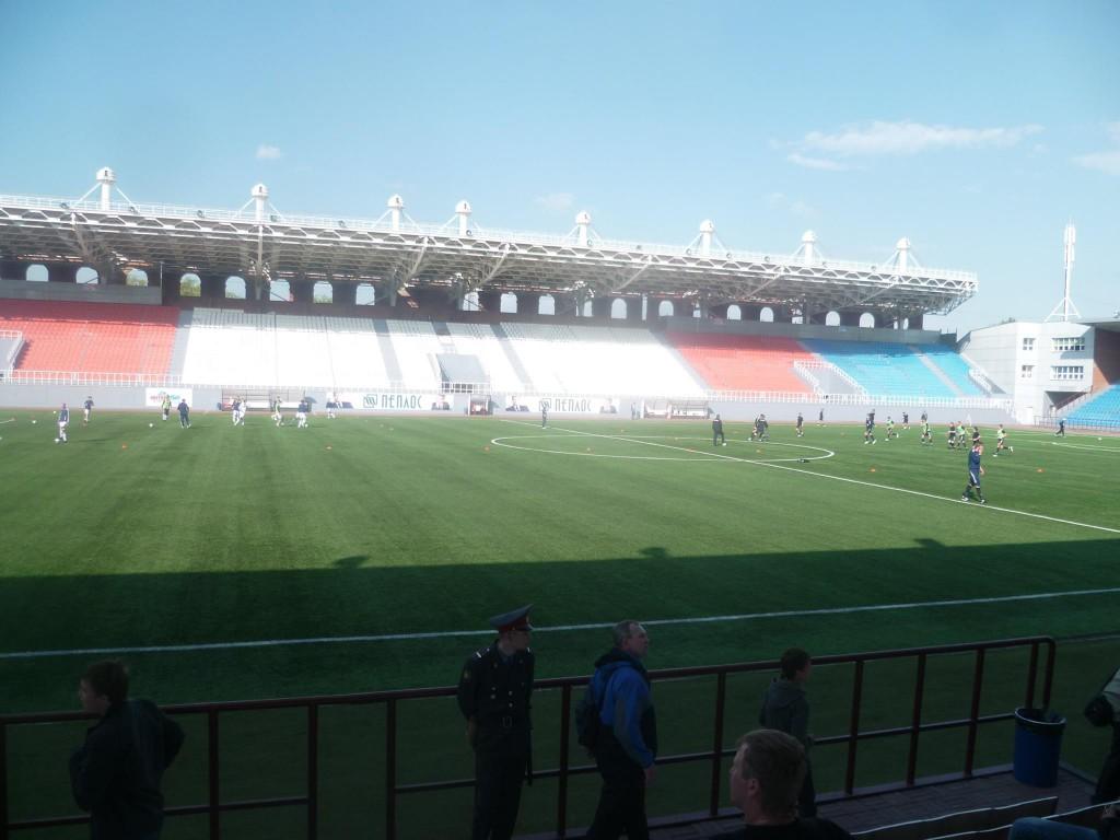 Le stade Tsentralniy avant une rencontre face au Gornyak Uchaly